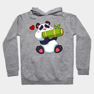 Panda with Bamboo & Heart Hoodie